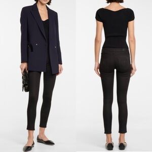 Ag Adriano Goldschmied Legging Ankle Super Skinny In Waxed Black -  26